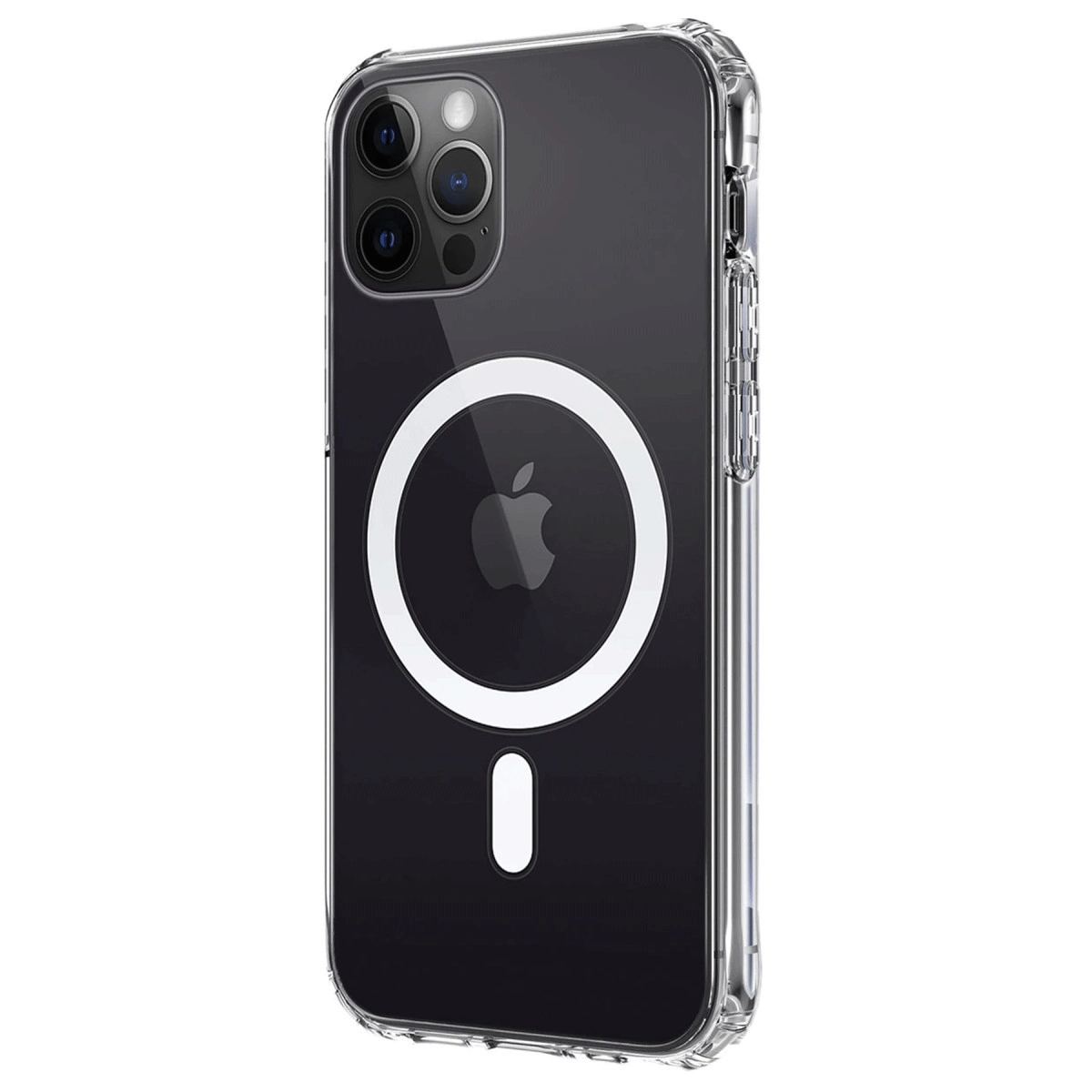 Apple İphone 12 Kılıf Magneticsafe Şeffaf Silikon - Şeffaf