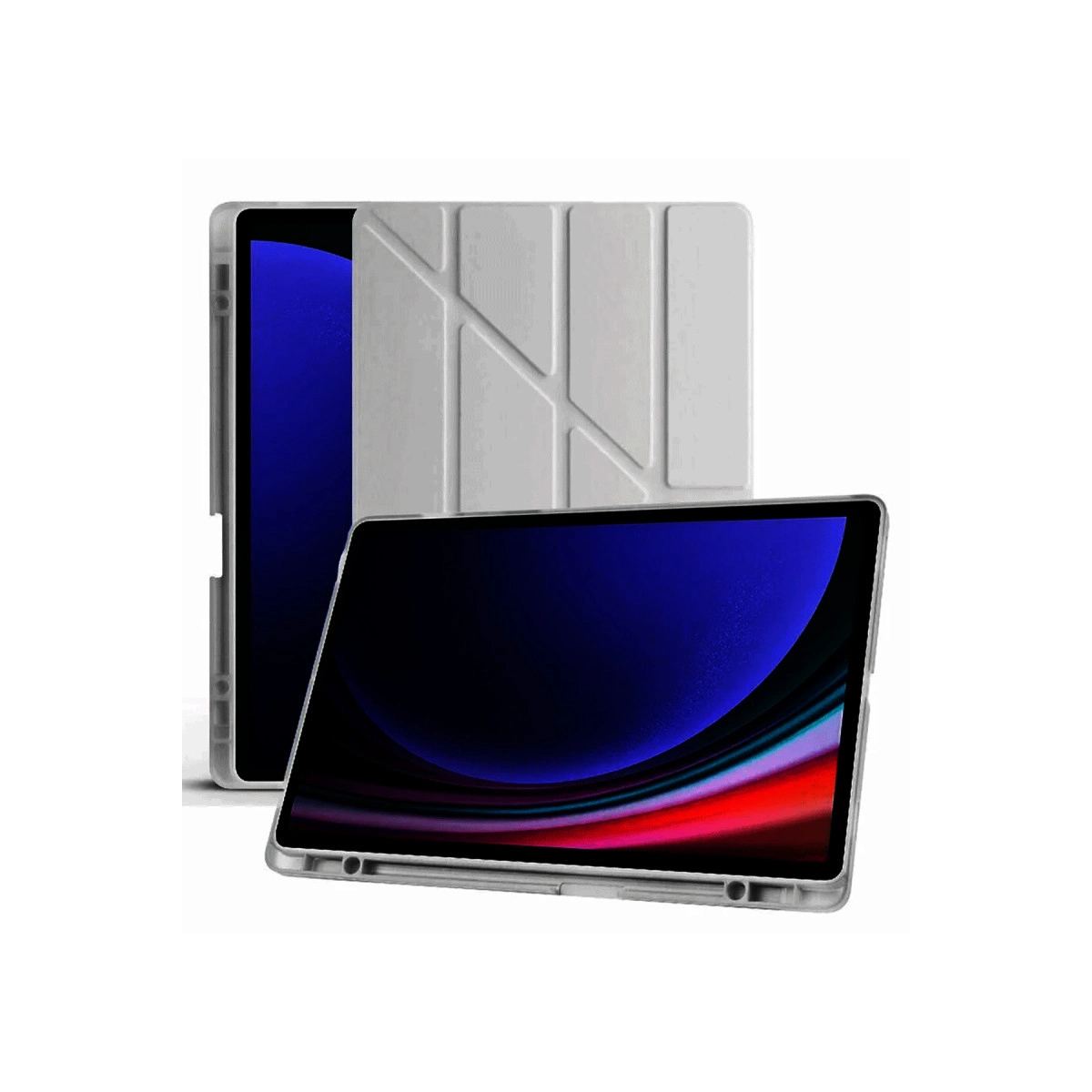 Samsung Galaxy X510 Tab S9 Fe 11 Kılıf Kalemlikli Mars Tablet Kılıfı - Koyu Gri