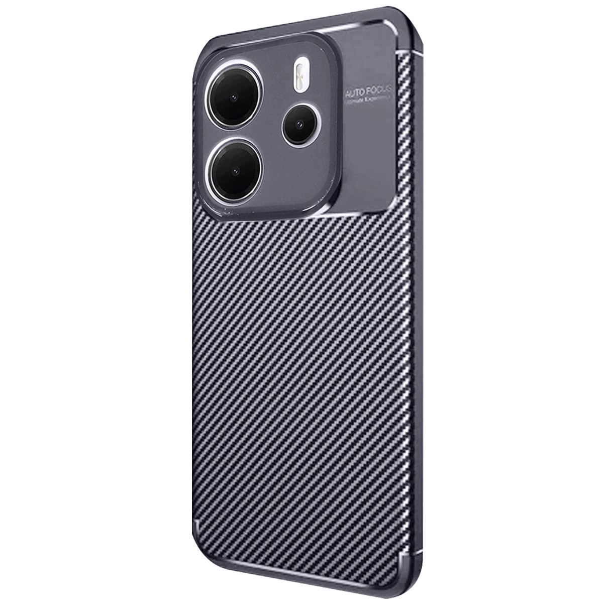 Xiaomi Redmi Note 14 4g Kılıf Auto Focus Karbon Kapak - Lacivert