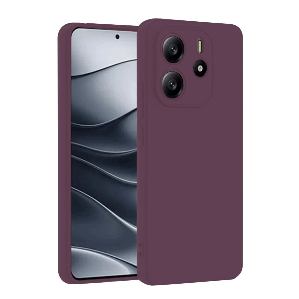 Xiaomi Redmi Note 14 4g Kılıf First Silikon - Mürdüm