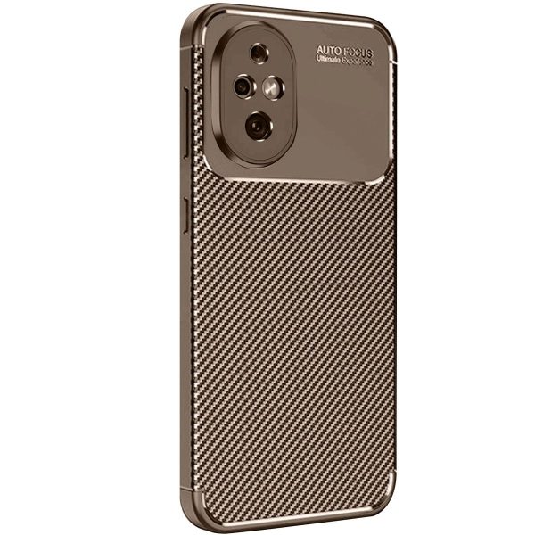 Honor 200 Kılıf Auto Focus Karbon Kapak - Kahverengi