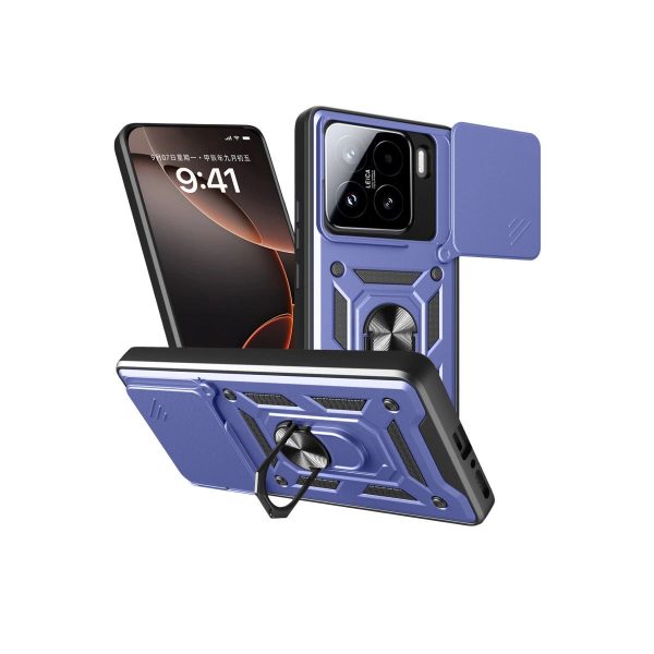Xiaomi Mi 15 Kılıf Pars Lens Yüzüklü Silikon - Lacivert