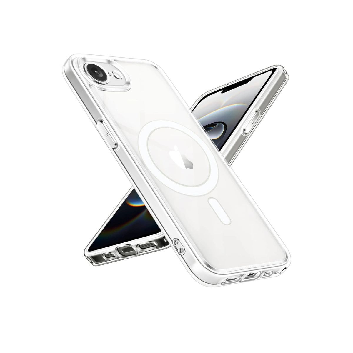 Apple İphone 16e Kılıf Magneticsafe Şeffaf Silikon - Şeffaf