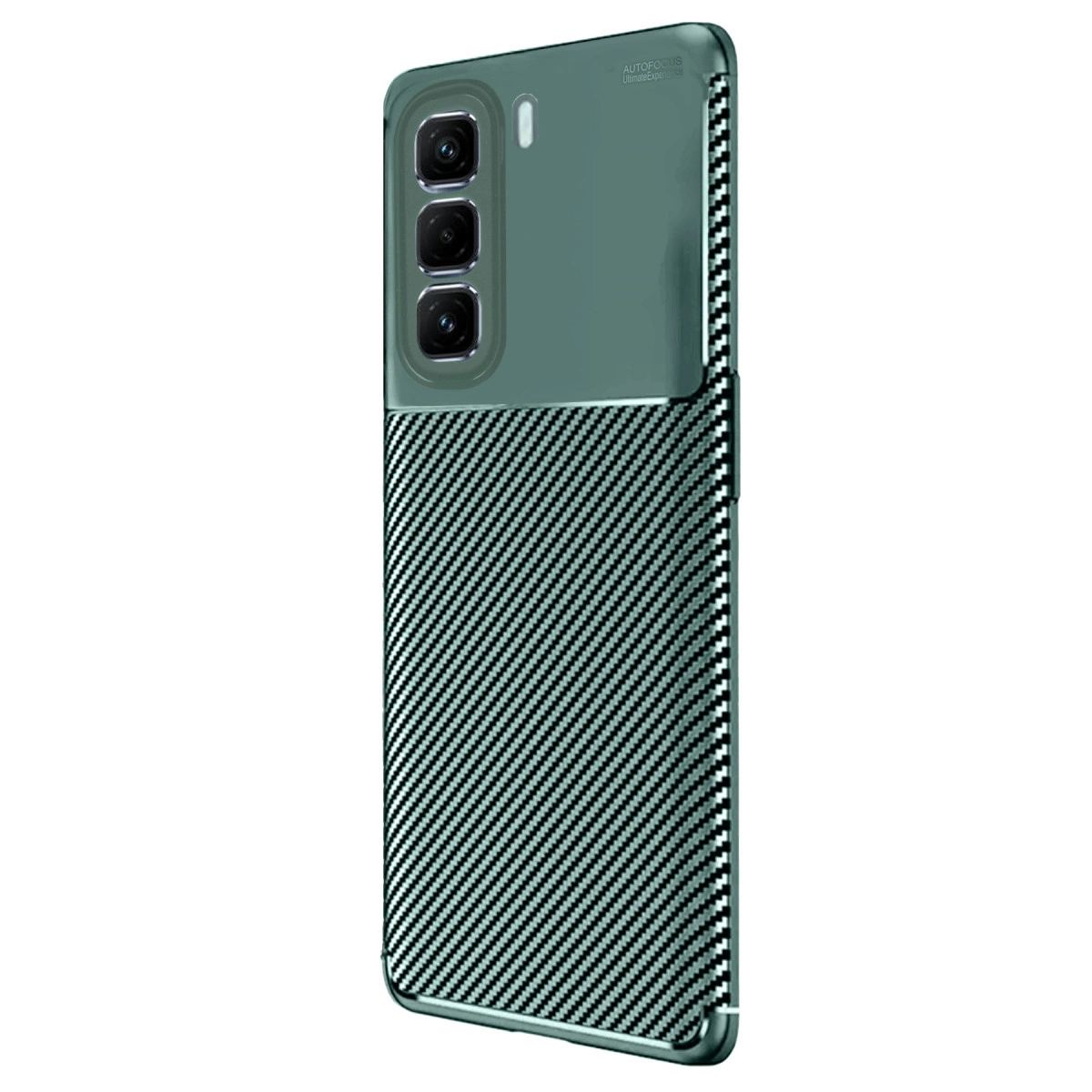 İnfinix Hot 50 Pro Plus 4g Auto Focus Karbon Kapak - Koyu Yeşil