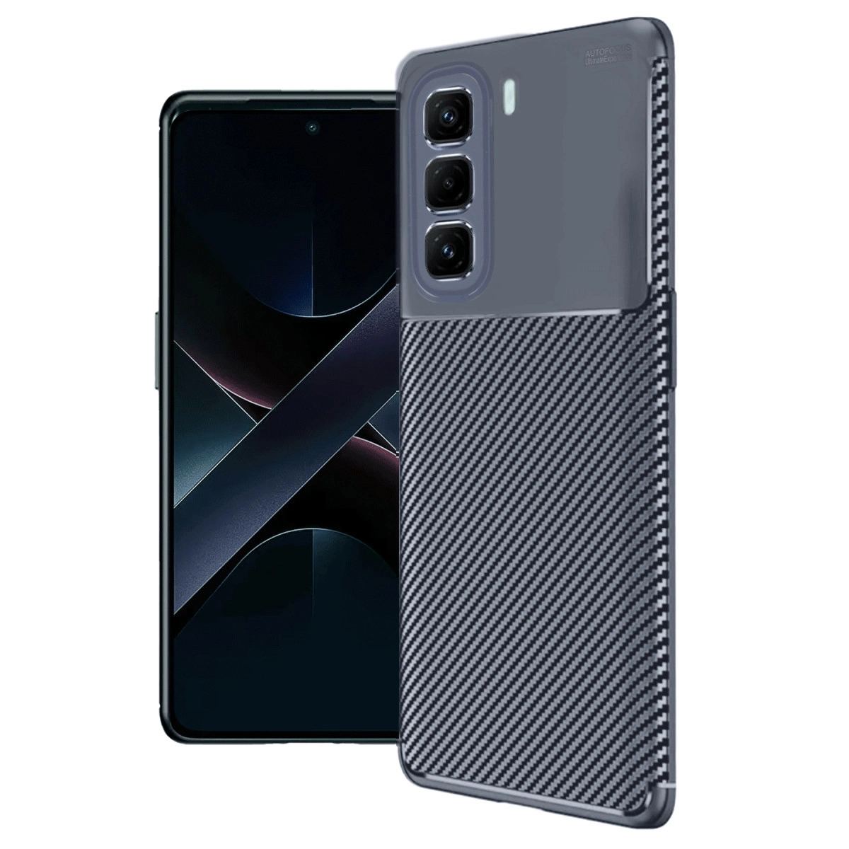 İnfinix Hot 50 Pro Plus 4g Auto Focus Karbon Kapak - Lacivert