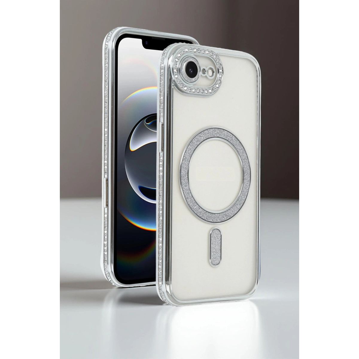 Apple İphone 16e Joke Simli Magneticsafe Kılıf - Siyah