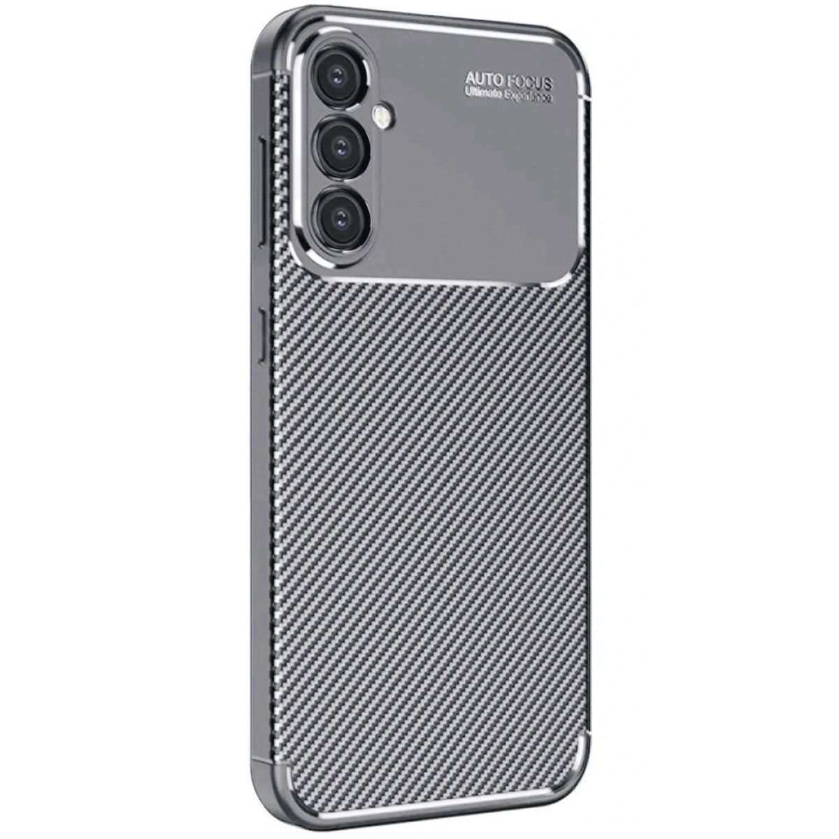 Samsung Galaxy A26 Kılıf Auto Focus Karbon Kapak - Gri