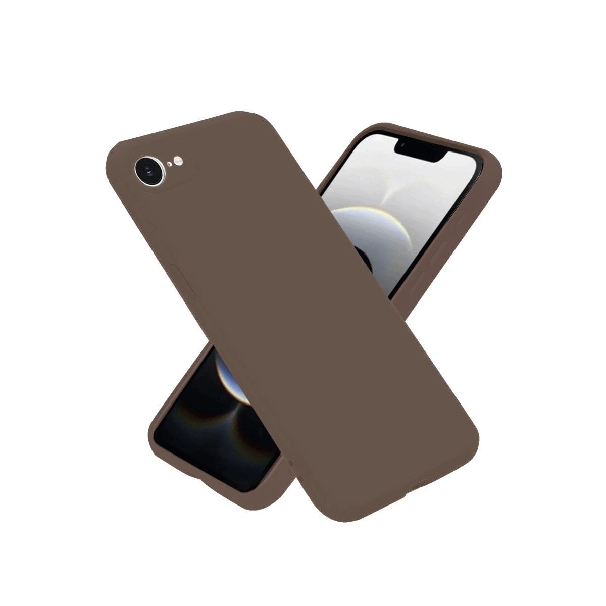 Apple İphone 16e Kılıf First Silikon - Kahverengi