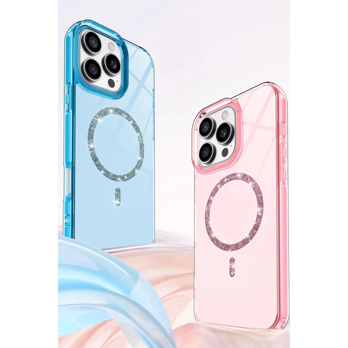 Apple İphone 15 Pro Max Live Diamond Magsafe Kapak - Siyah