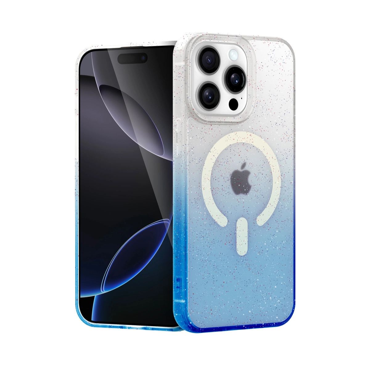 Apple İphone 14 Pro Pummel Shiny Magsafe Kapak - Mavi