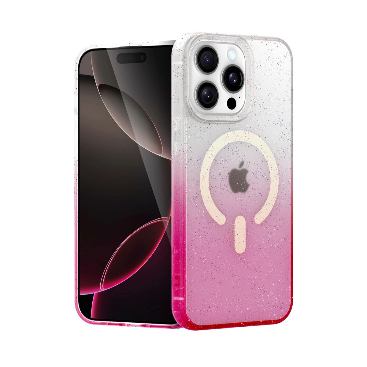 Apple İphone 14 Pro Max Pummel Shiny Magsafe Kapak - Pembe