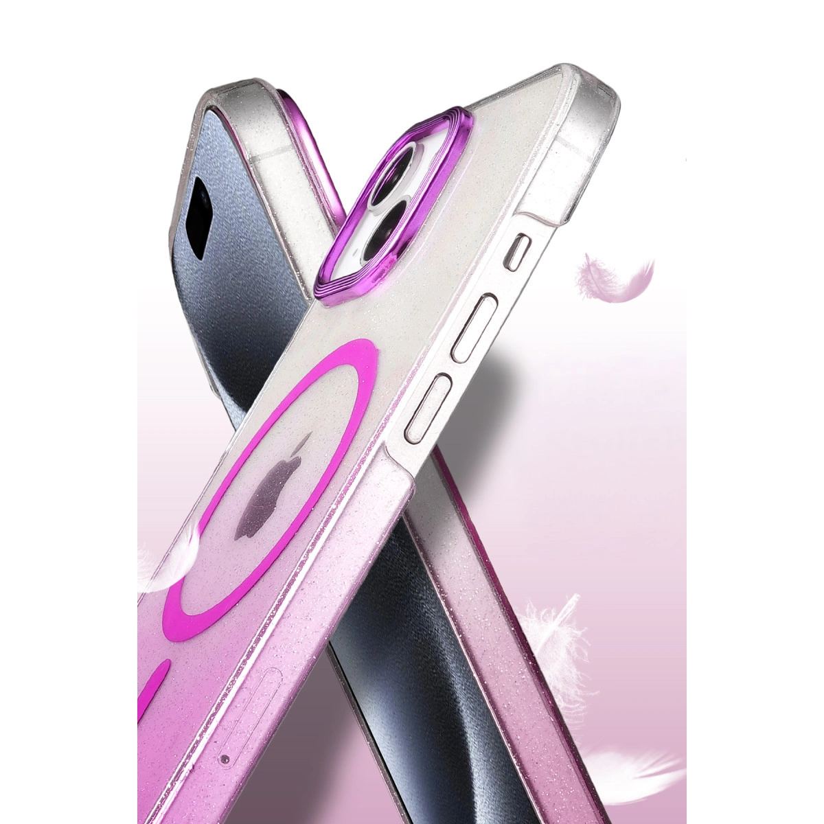 Apple İphone 15 Plus Glossy Magsafe Kapak - Mavi