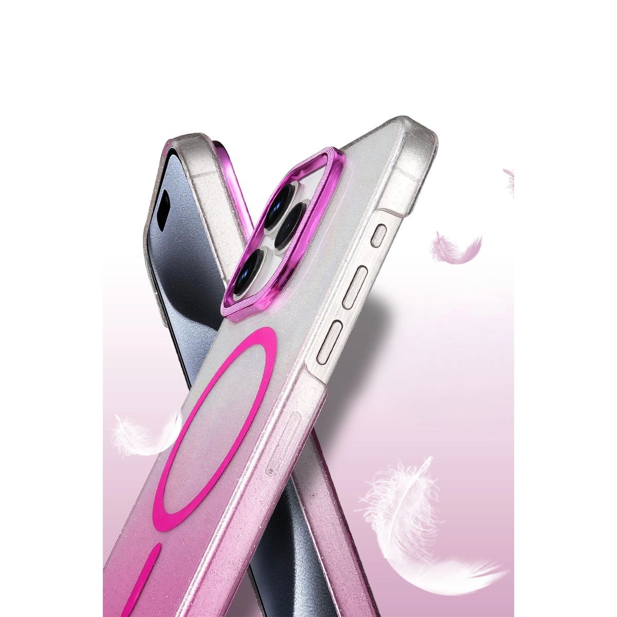 Apple İphone 15 Pro Max Glossy Magsafe Kapak - Çöl Titanyum