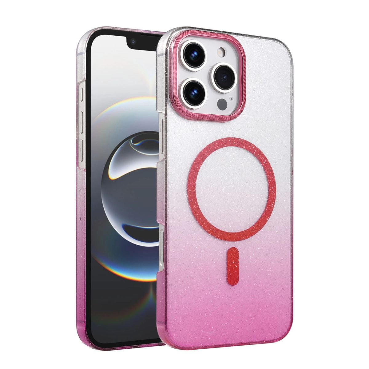Apple İphone 16 Pro Max Glossy Magsafe Kapak - Pembe