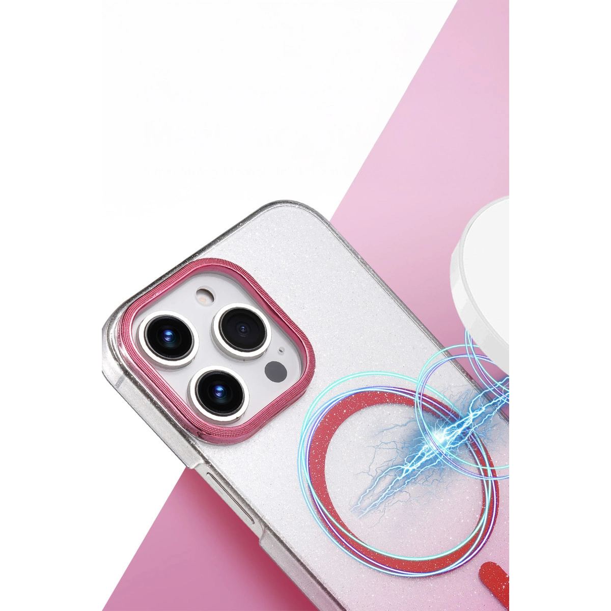 Apple İphone 16 Pro Max Glossy Magsafe Kapak - Pembe