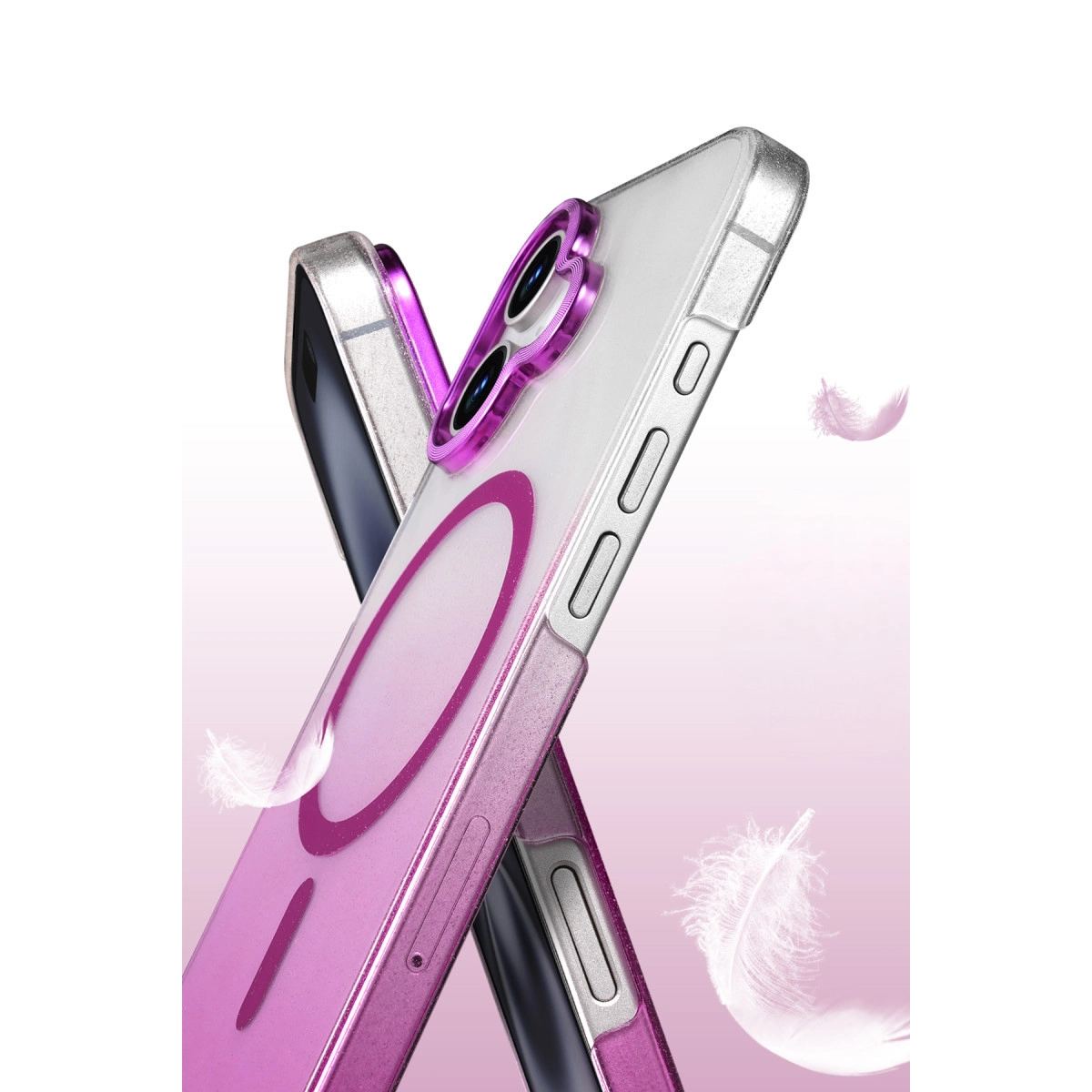 Apple İphone 16 Plus Glossy Magsafe Kapak - Pembe