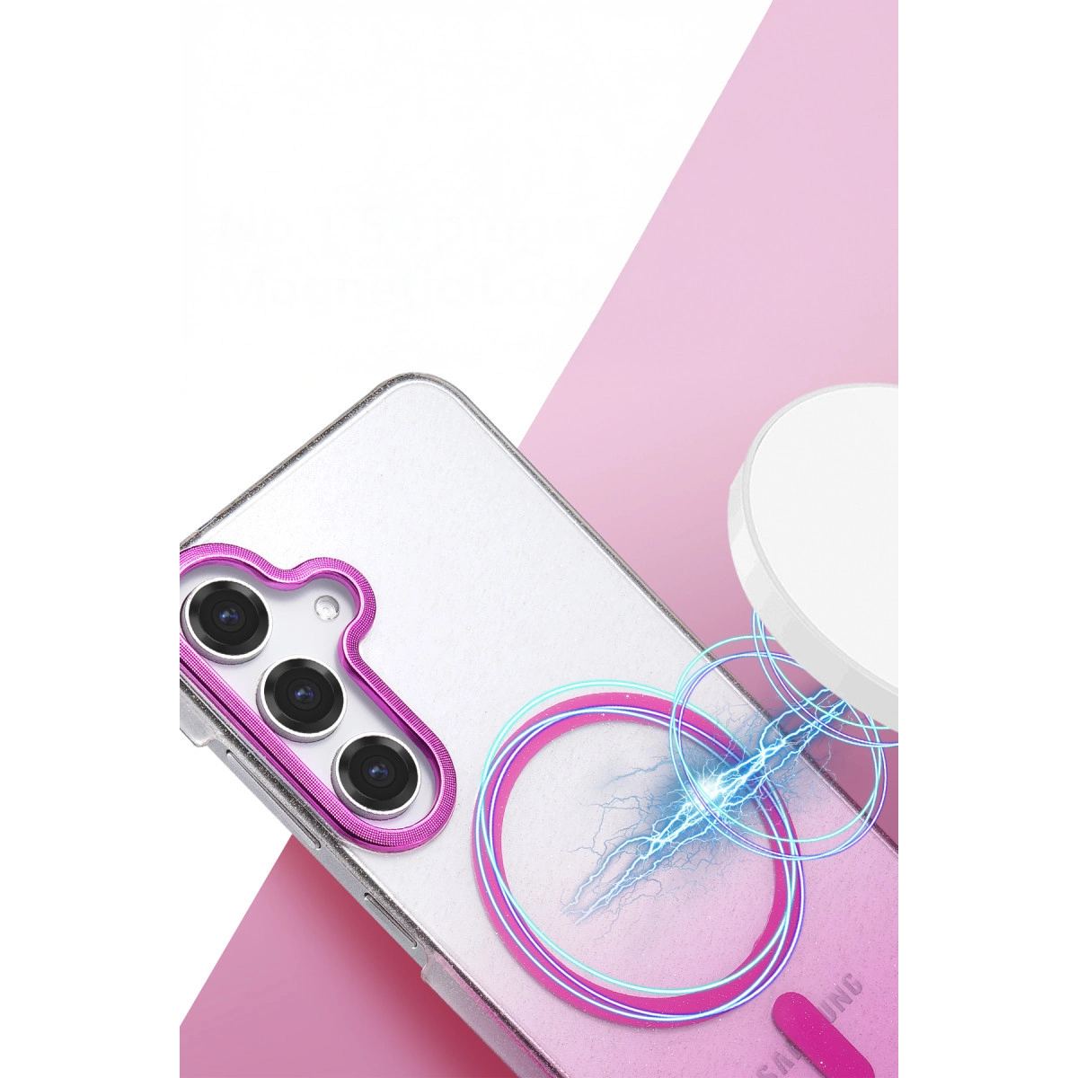 Samsung Galaxy S23 Fe Glossy Magsafe Kapak - Mor