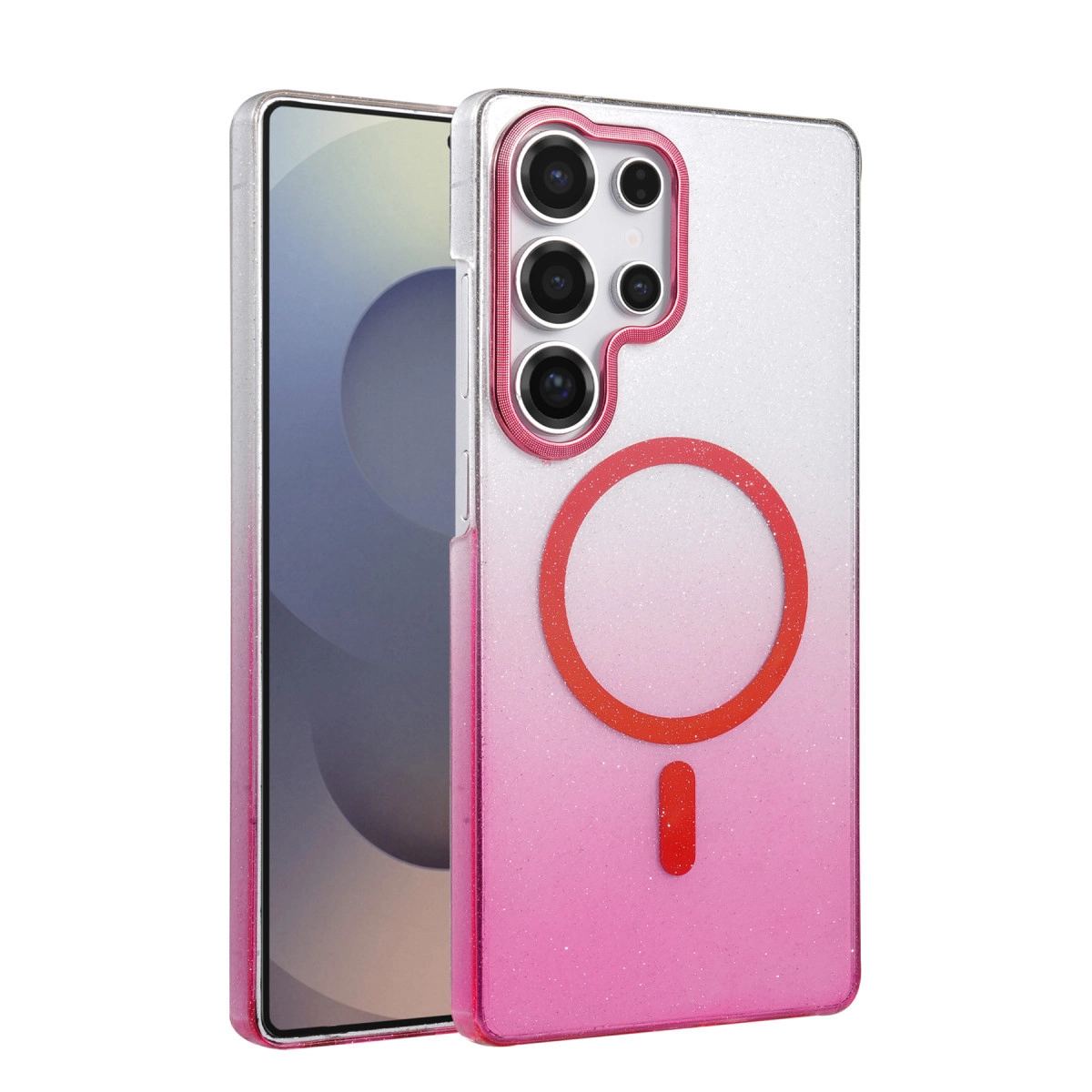Samsung Galaxy S25 Ultra Glossy Magsafe Kapak - Pembe