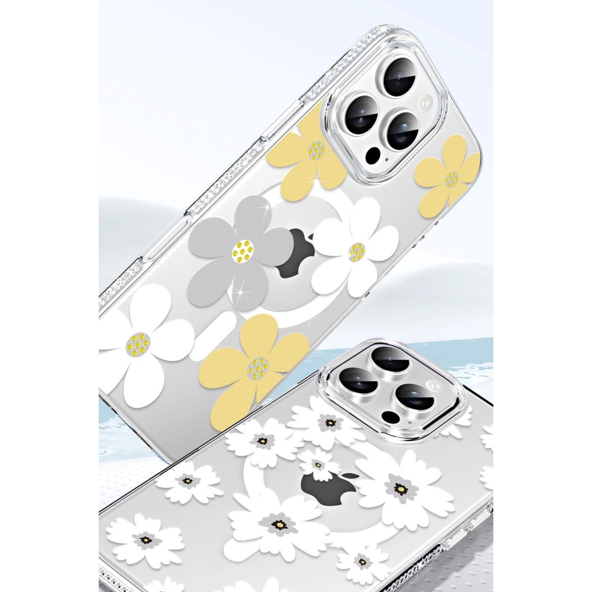 Joko Apple İphone 16 Floral Magsafe Kapak - Sarı