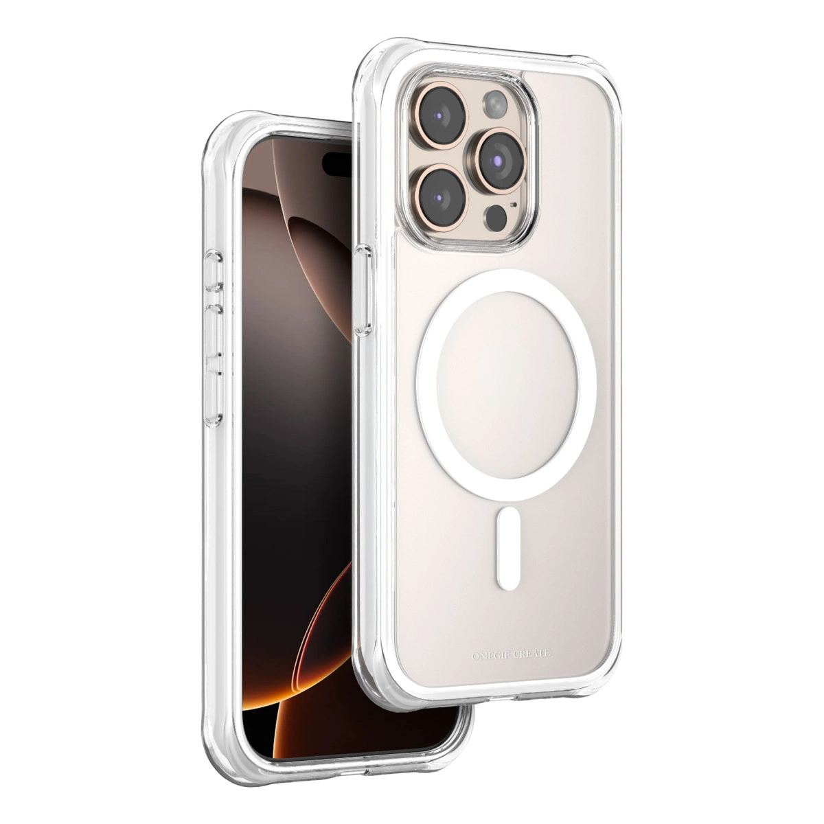 Onegif Apple İphone 15 Pro Max Hulk Magsafe Kapak - Beyaz