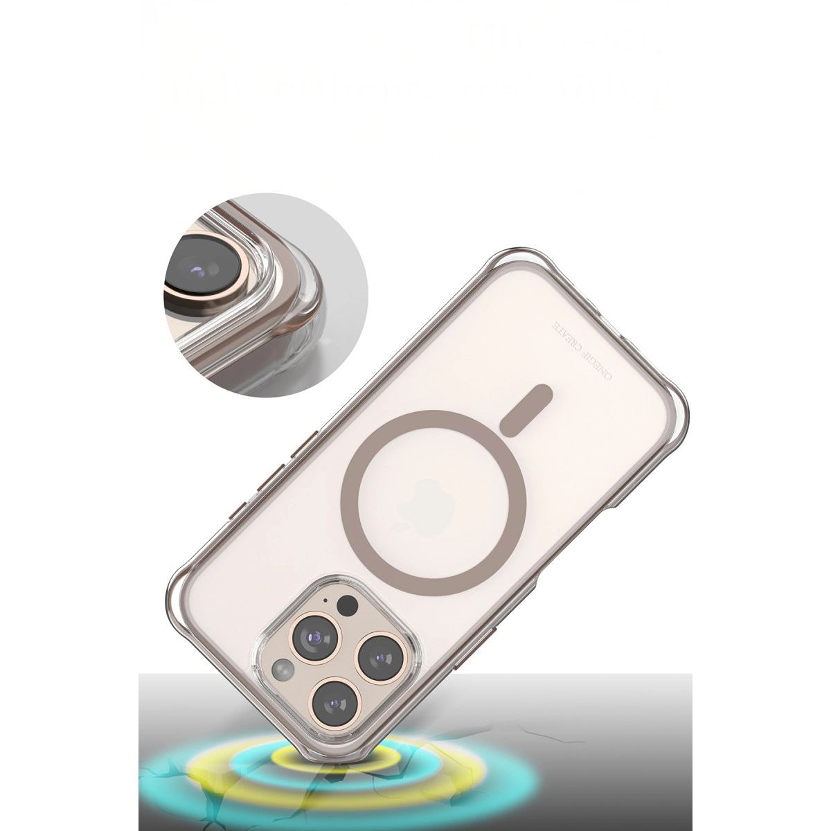 Onegif Apple İphone 16 Hulk Magsafe Kapak - Çöl Titanyum
