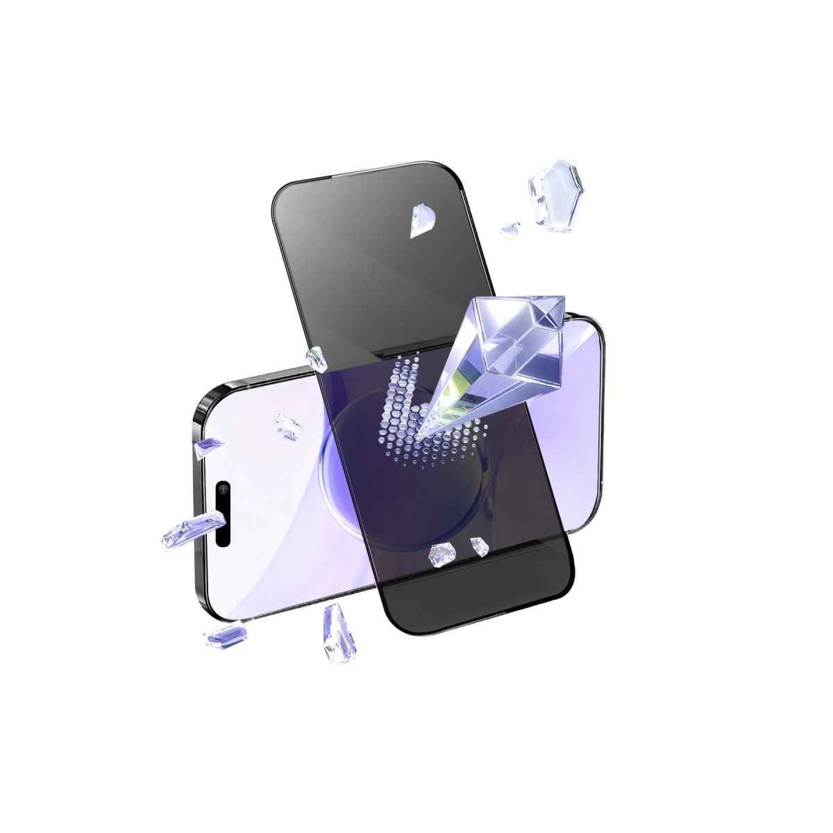 Apple İphone 13 Pro Max Bilvis 5in1 5d Magic Hayalet Cam Ekran Koruyucu - Siyah