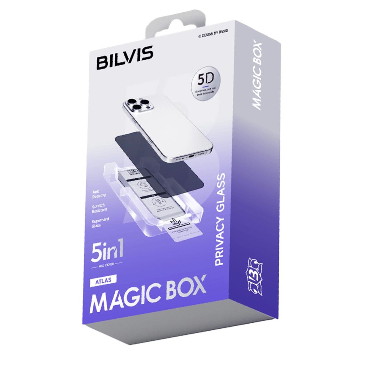 Apple İphone 11 Bilvis 5in1 5d Magic Hayalet Cam Ekran Koruyucu - Siyah