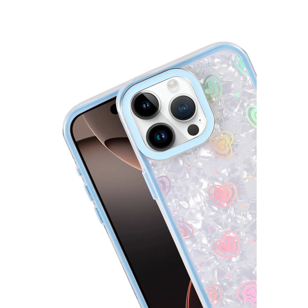 Apple İphone 14 Lumi Desenli Kapak - Mavi