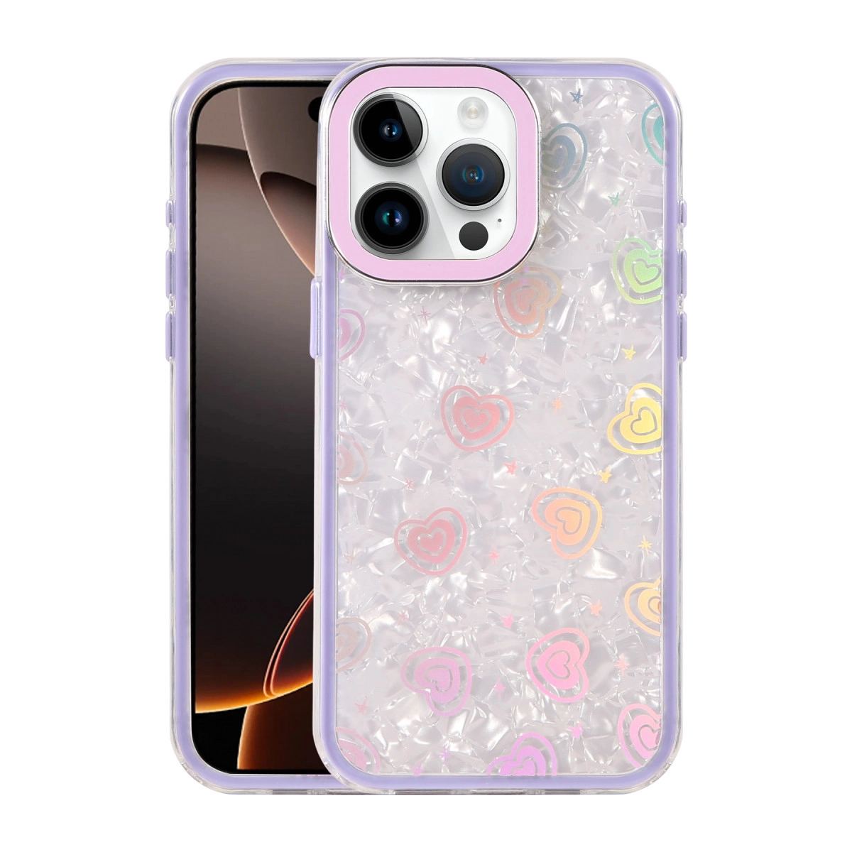 Apple İphone 16 Pro Lumi Desenli Kapak - Mor