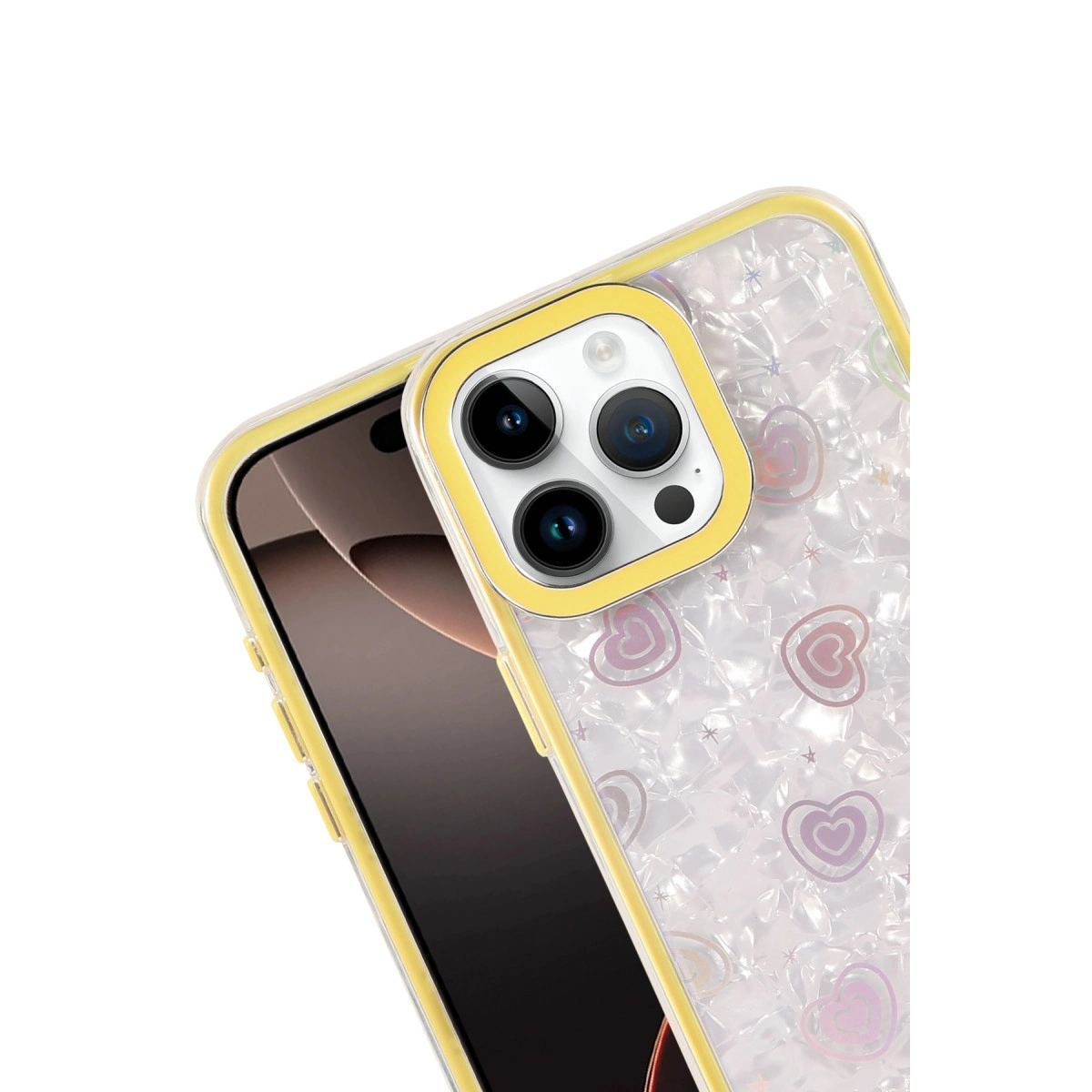 Apple İphone 16 Pro Max Lumi Desenli Kapak - Sarı