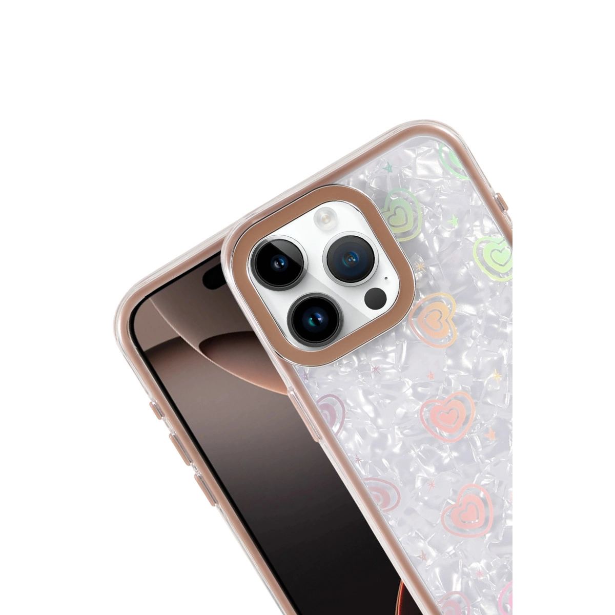 Apple İphone 16 Pro Max Lumi Desenli Kapak - Çöl Titanyum
