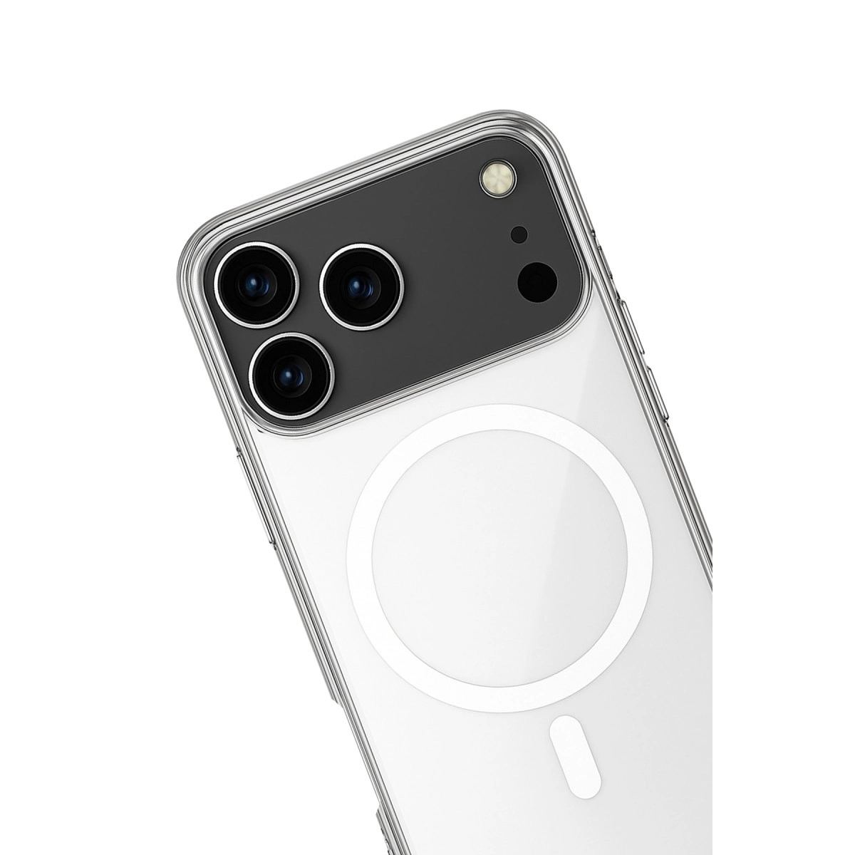 Apple İphone 17 Pro Kılıf Magneticsafe Şeffaf Silikon - Şeffaf