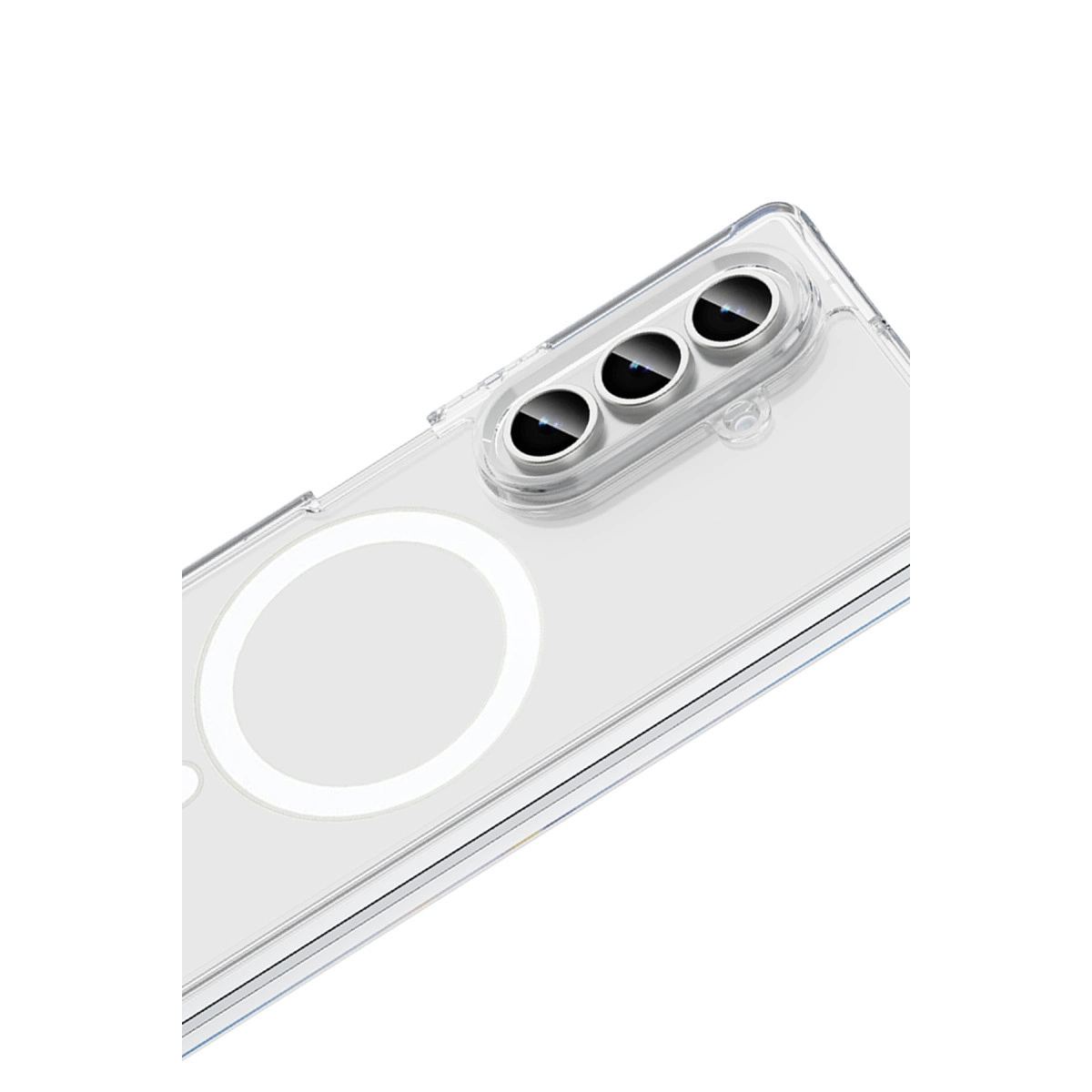 Samsung Galaxy Z Fold 7 Kılıf Magneticsafe Şeffaf Silikon - Şeffaf