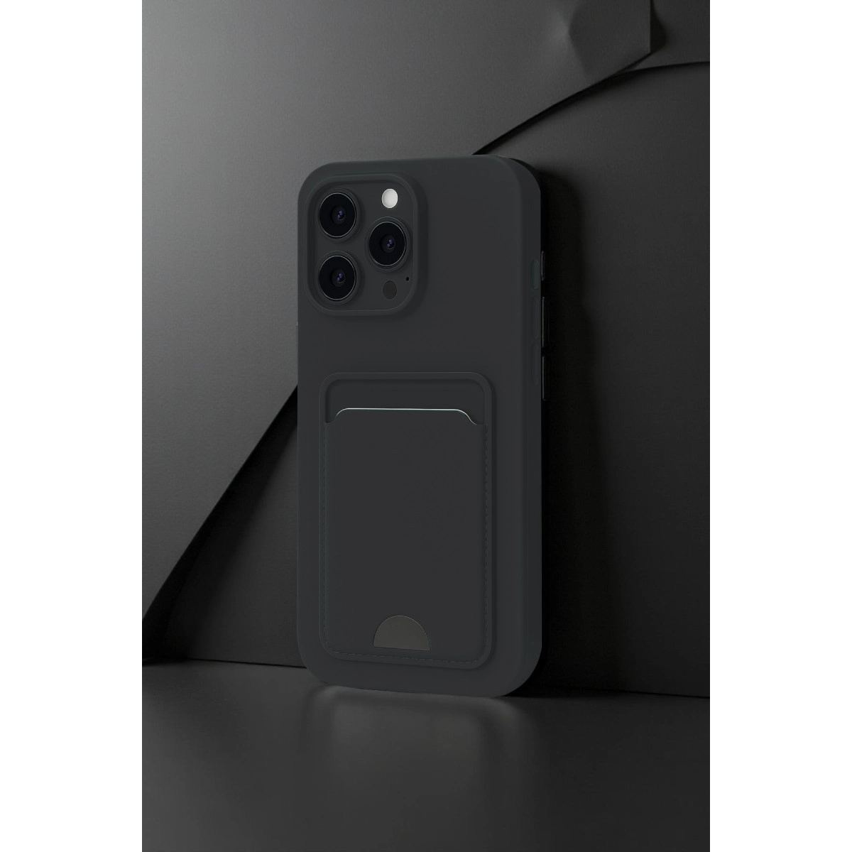 Apple İphone 16 Pro Max Kılıf Kelvin Kartvizitli Silikon - Derin Mor