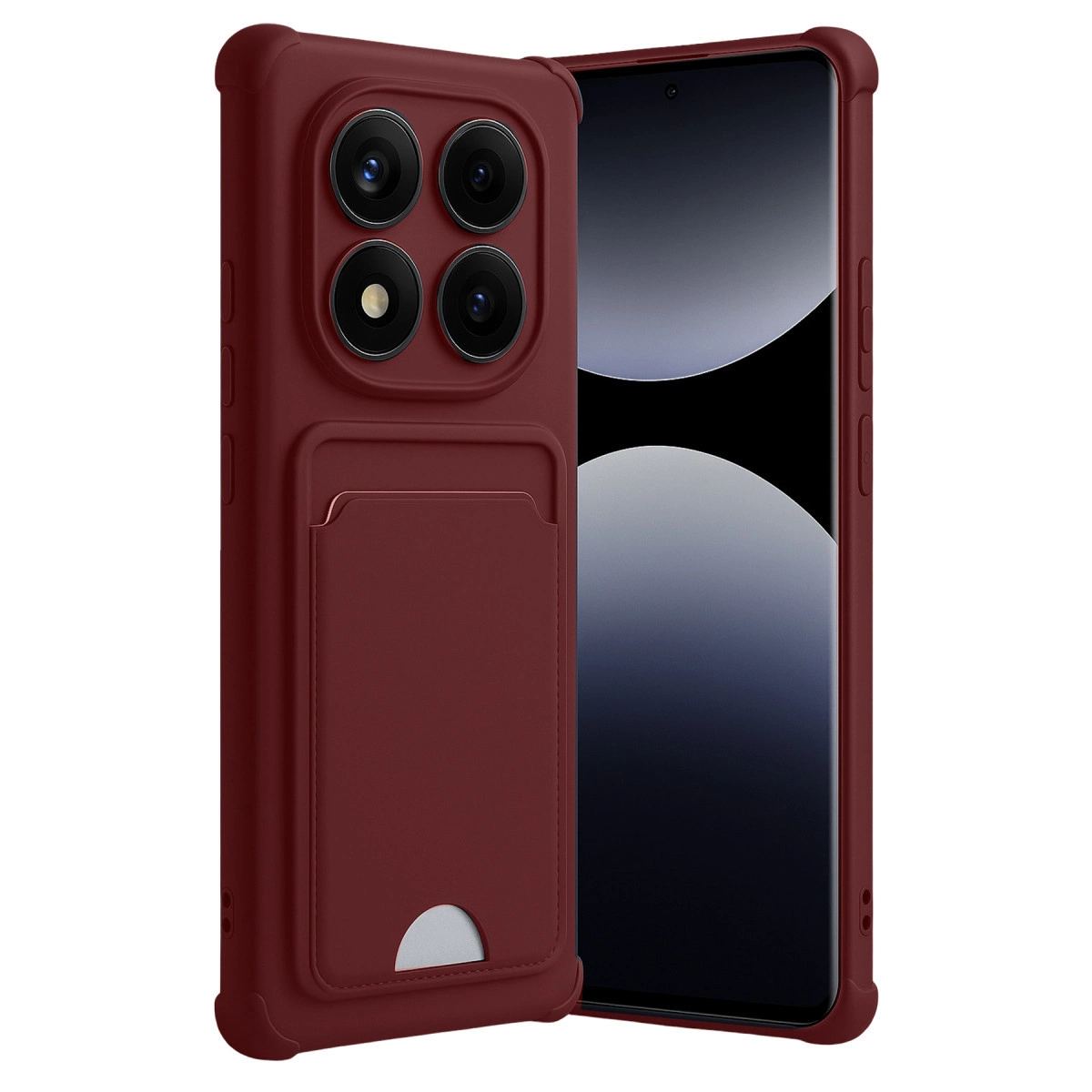 Xiaomi Redmi Note 14 Pro 5g Kelvin Kartvizitli Silikon - Bordo