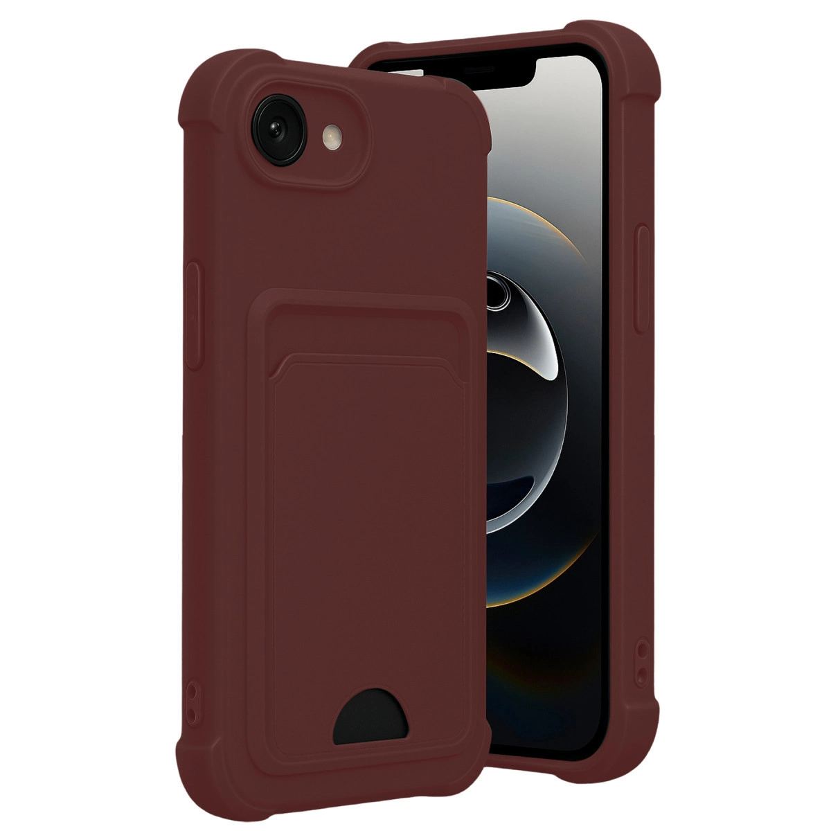 Apple İphone 16e Kelvin Kartvizitli Silikon - Bordo
