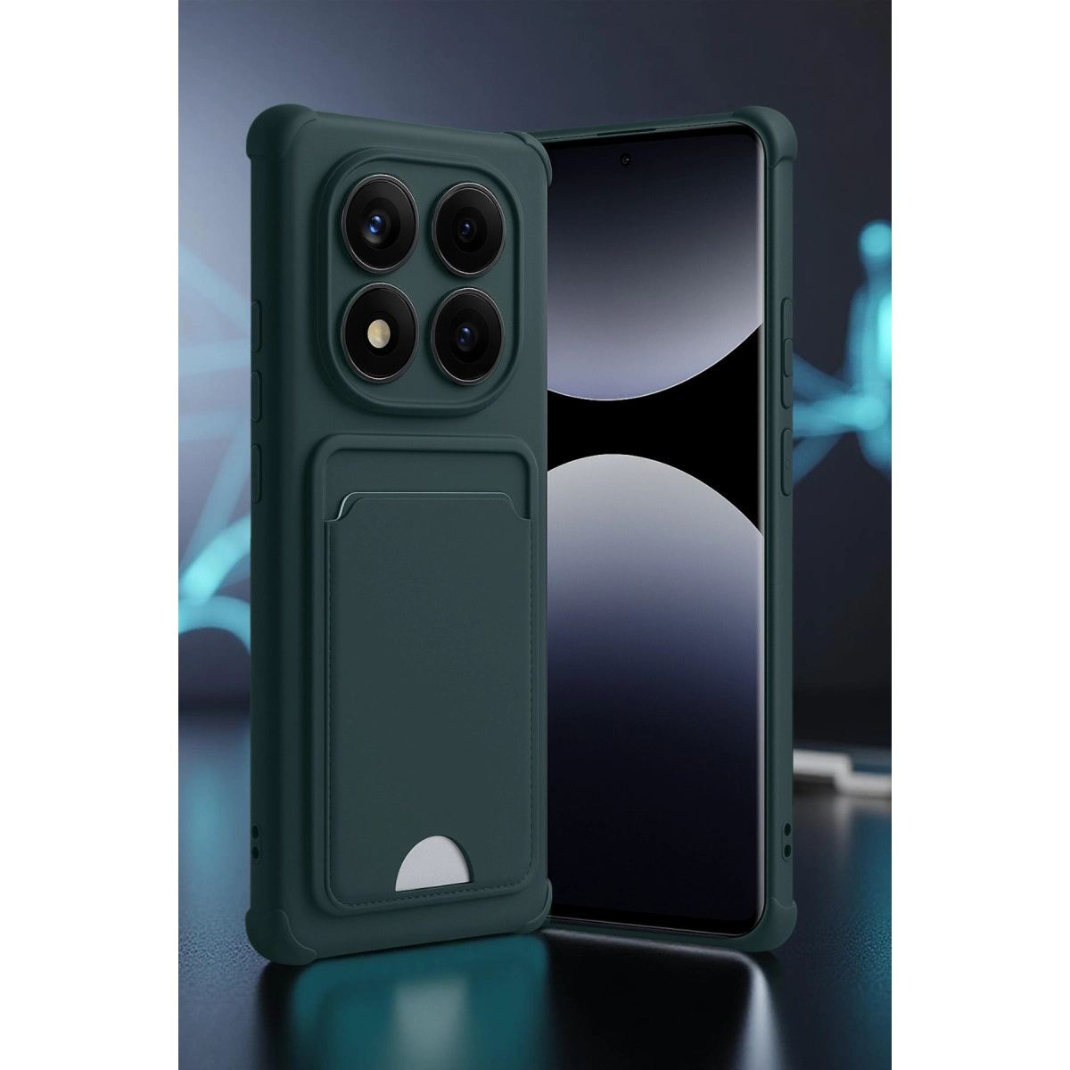 Xiaomi Redmi Note 14 Pro Plus Kelvin Kartvizitli Silikon - Derin Mor