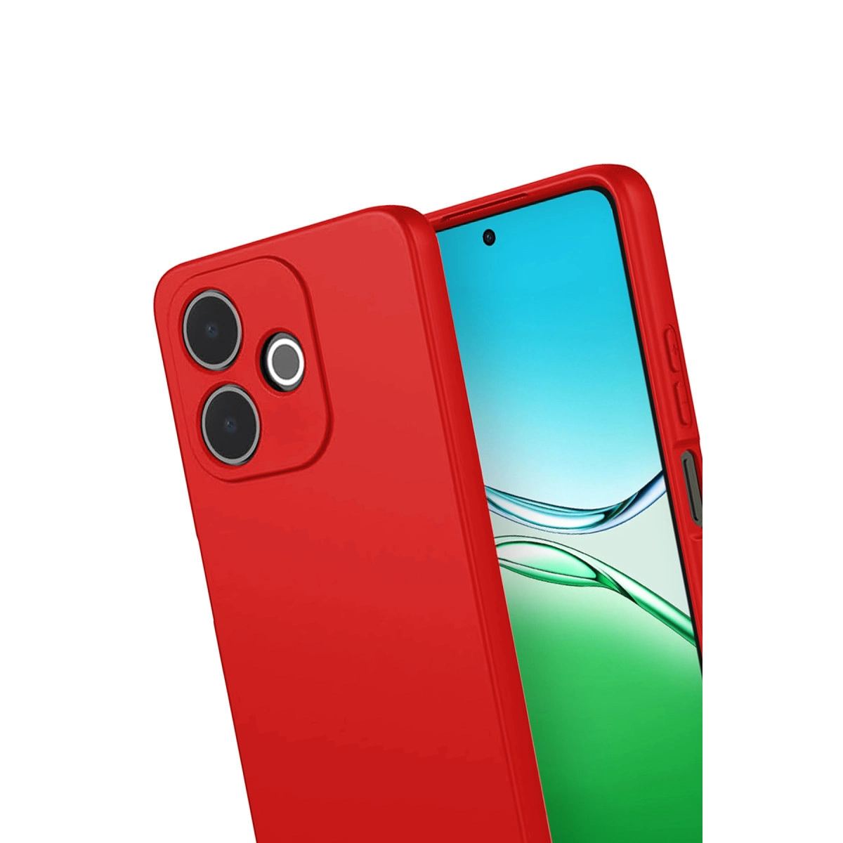Oppo A5 Pro 4g First Silikon - Kırmızı