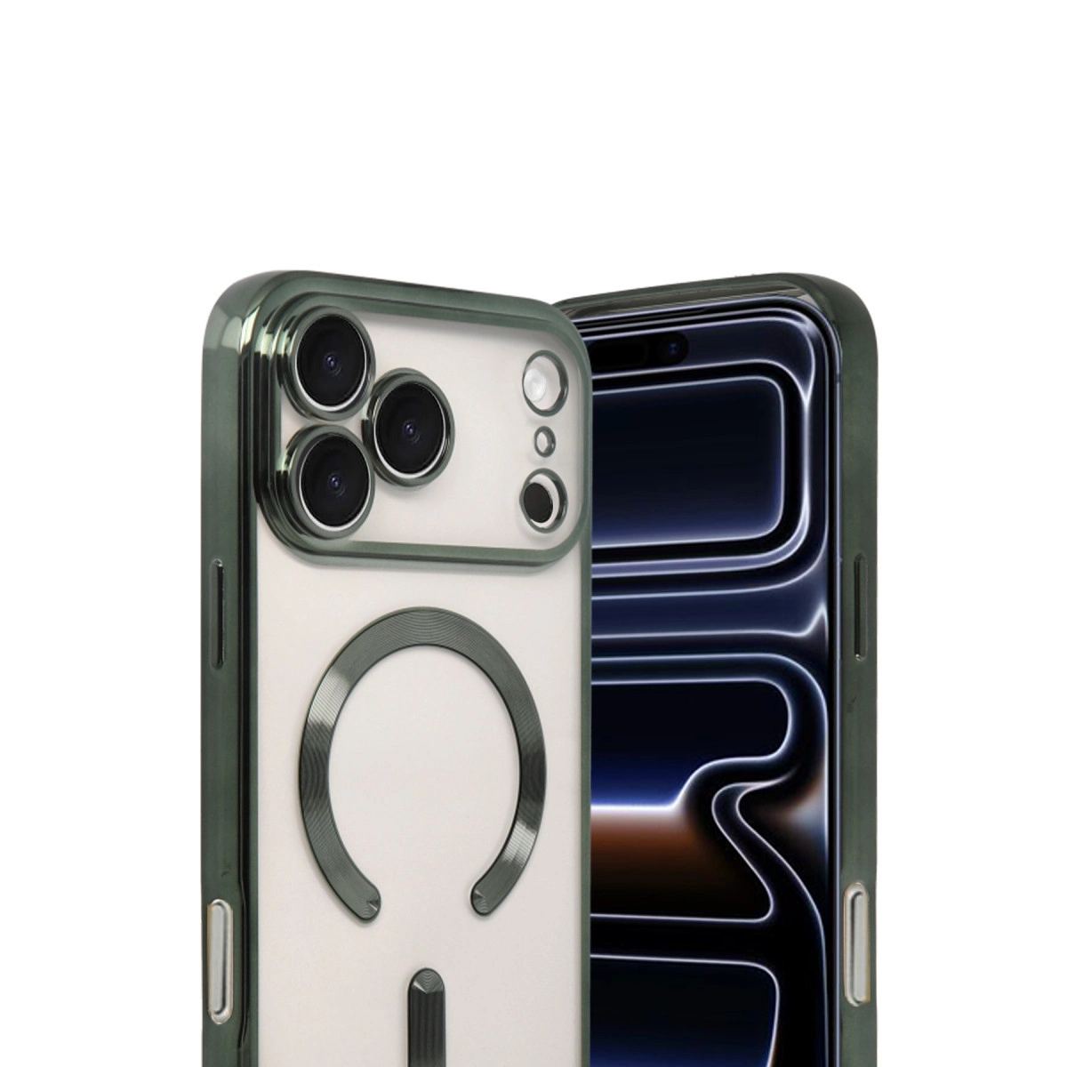 Apple İphone 17 Pro Max Kross Magneticsafe Kapak - Koyu Yeşil