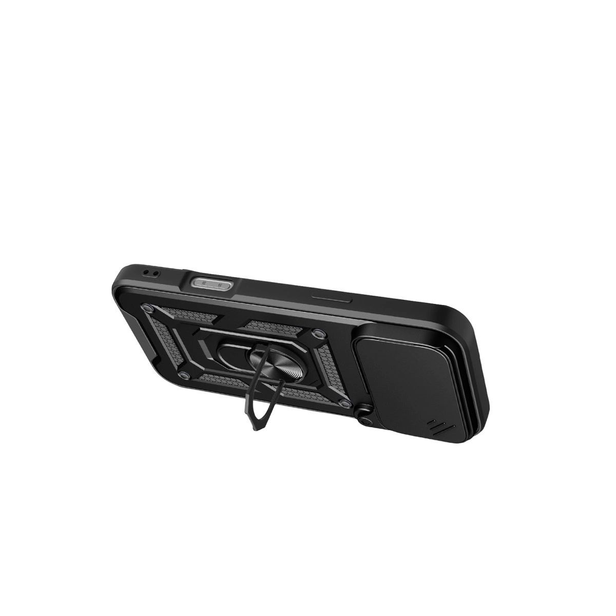 Apple İphone 17 Pro Max Pars Lens Yüzüklü Silikon - Siyah