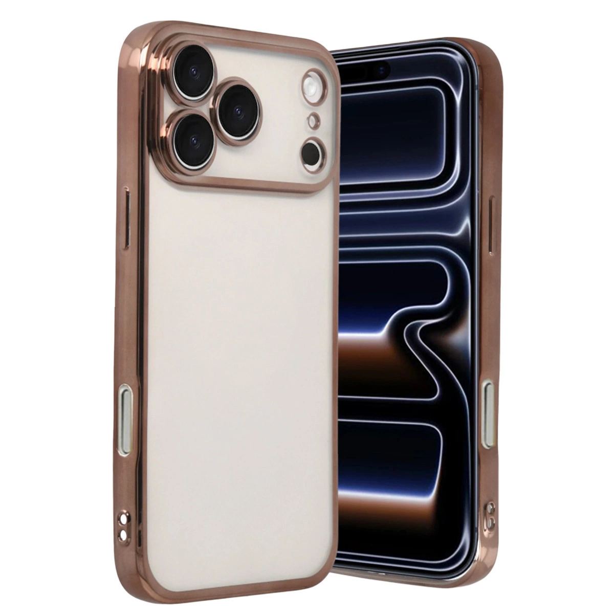Apple İphone 17 Pro Razer Lensli Silikon - Çöl Titanyum