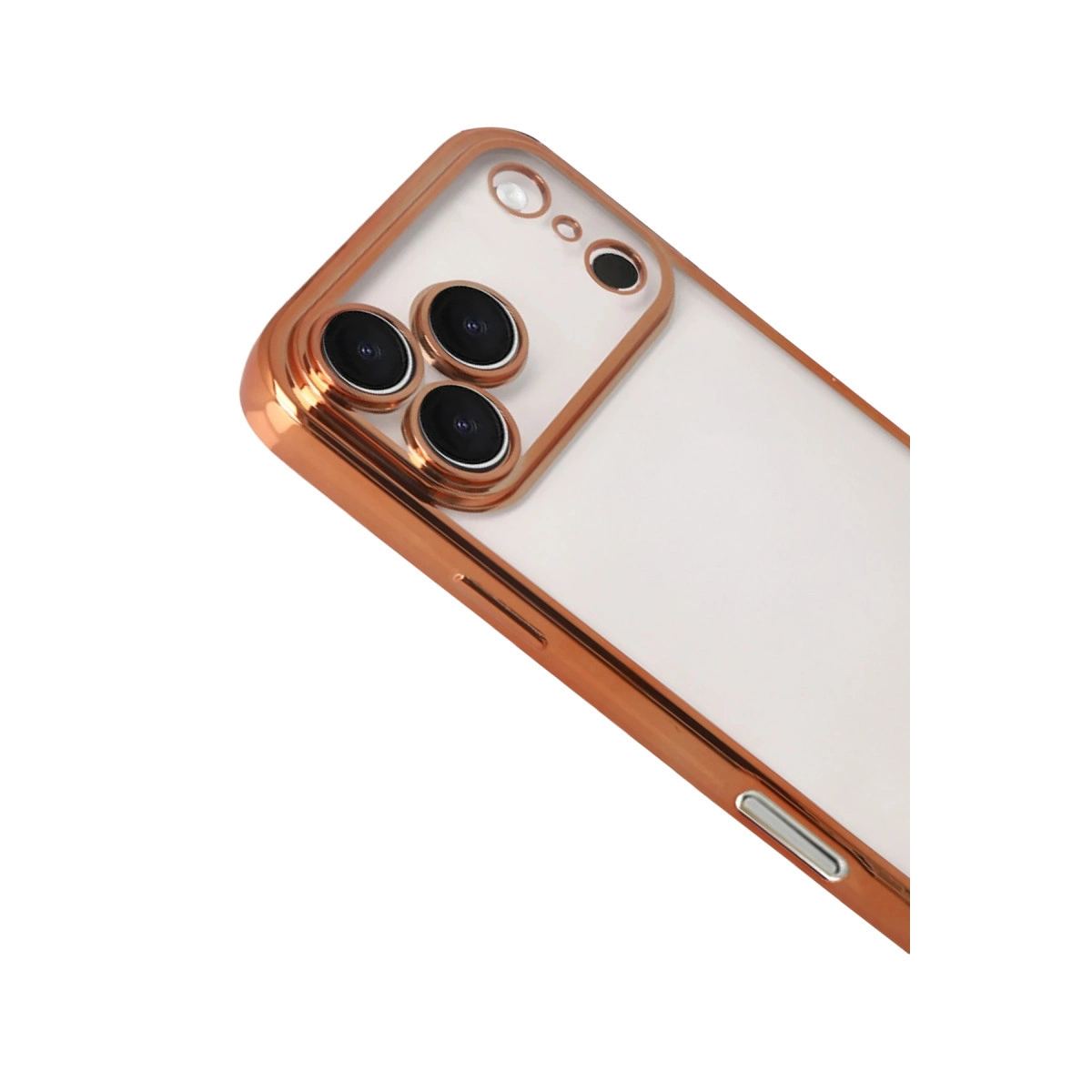 Apple İphone 17 Pro Max Razer Lensli Silikon - Turuncu