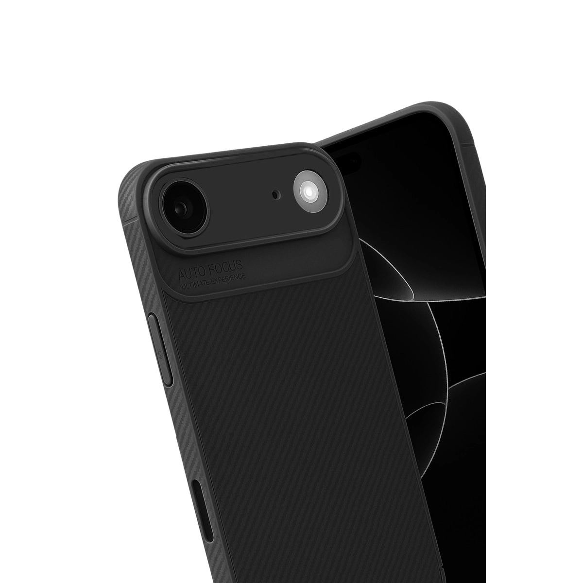 Apple İphone 17 Air Auto Focus Karbon Kapak - Siyah