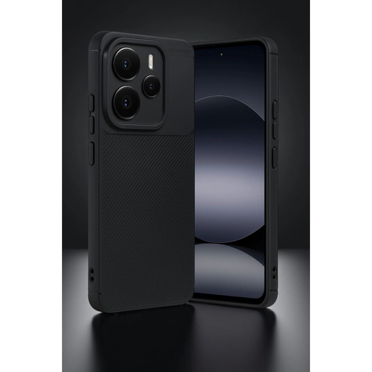 Xiaomi Note 14 5g Auto Focus Karbon Kapak - Siyah