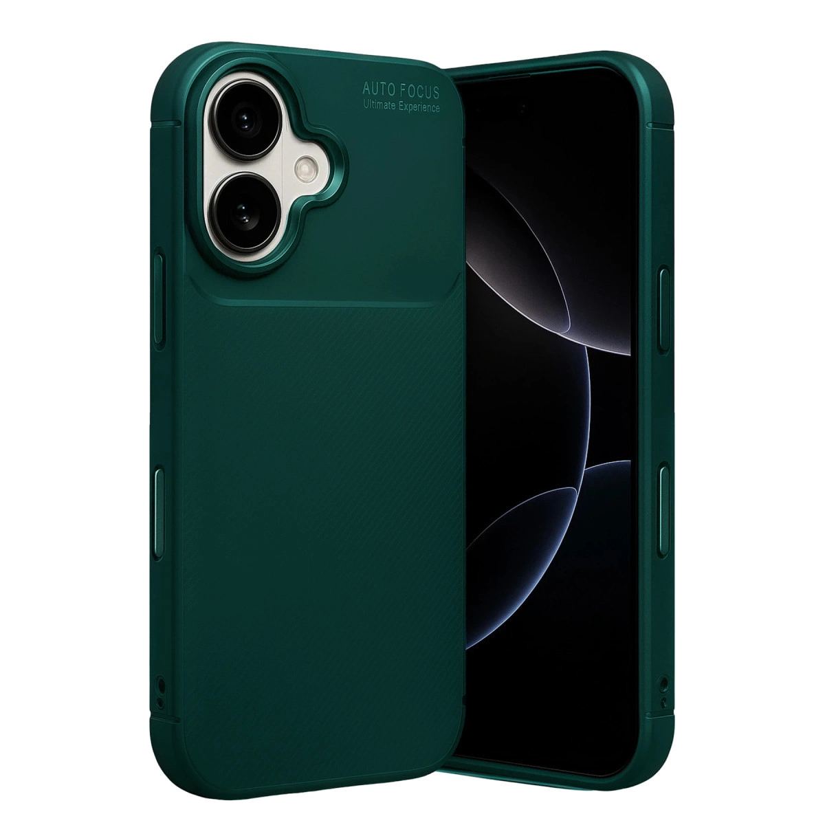 Apple İphone 17 Auto Focus Karbon Kapak - Koyu Yeşil