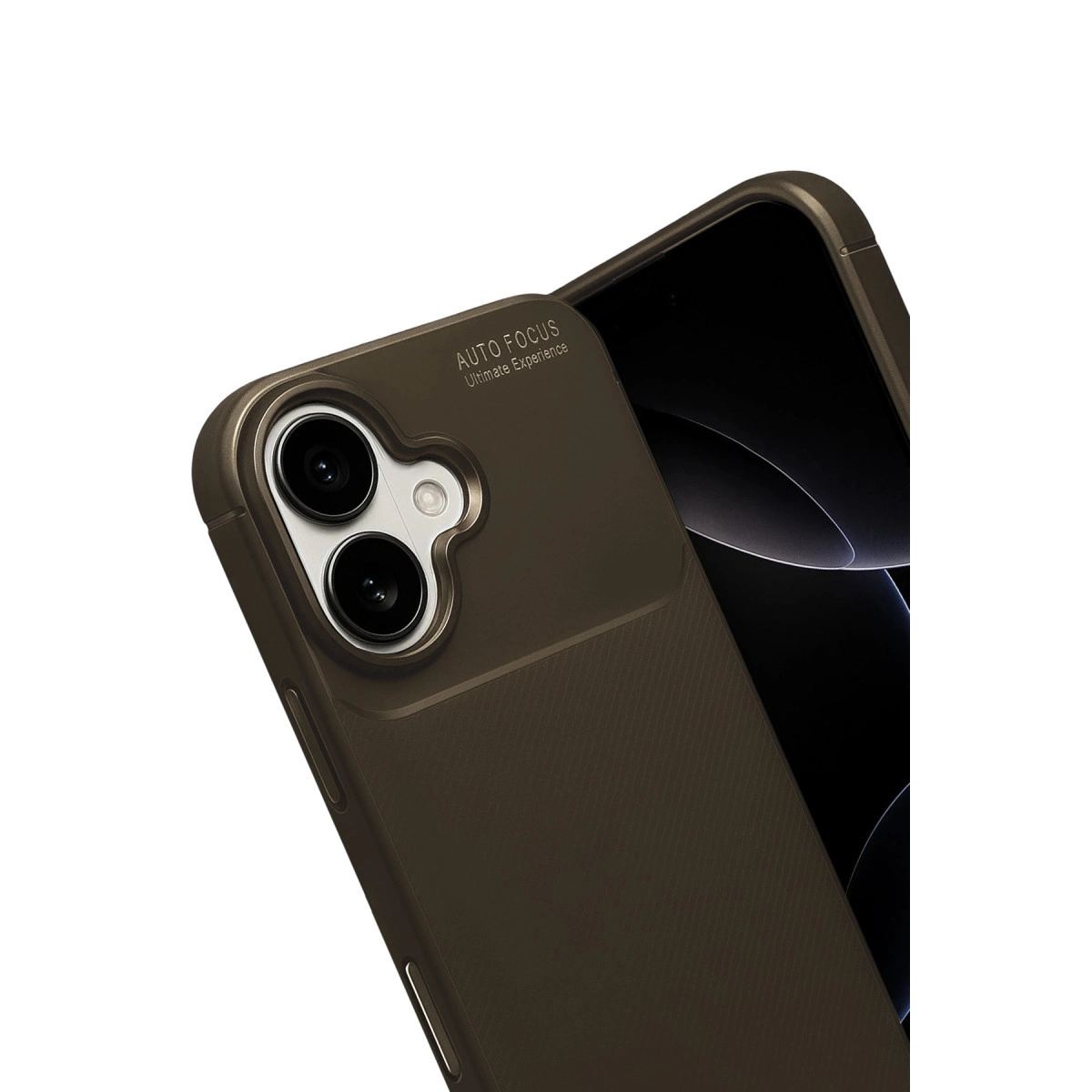 Apple İphone 17 Auto Focus Karbon Kapak - Kahverengi