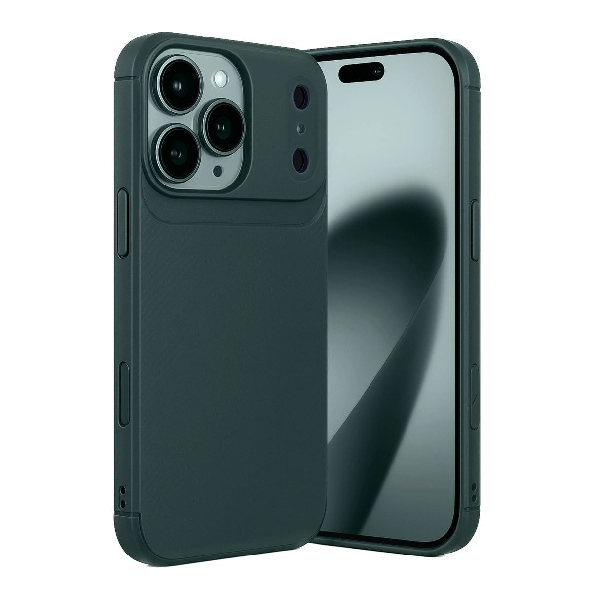 Apple İphone 17 Pro Max Auto Focus Karbon Kapak - Koyu Yeşil