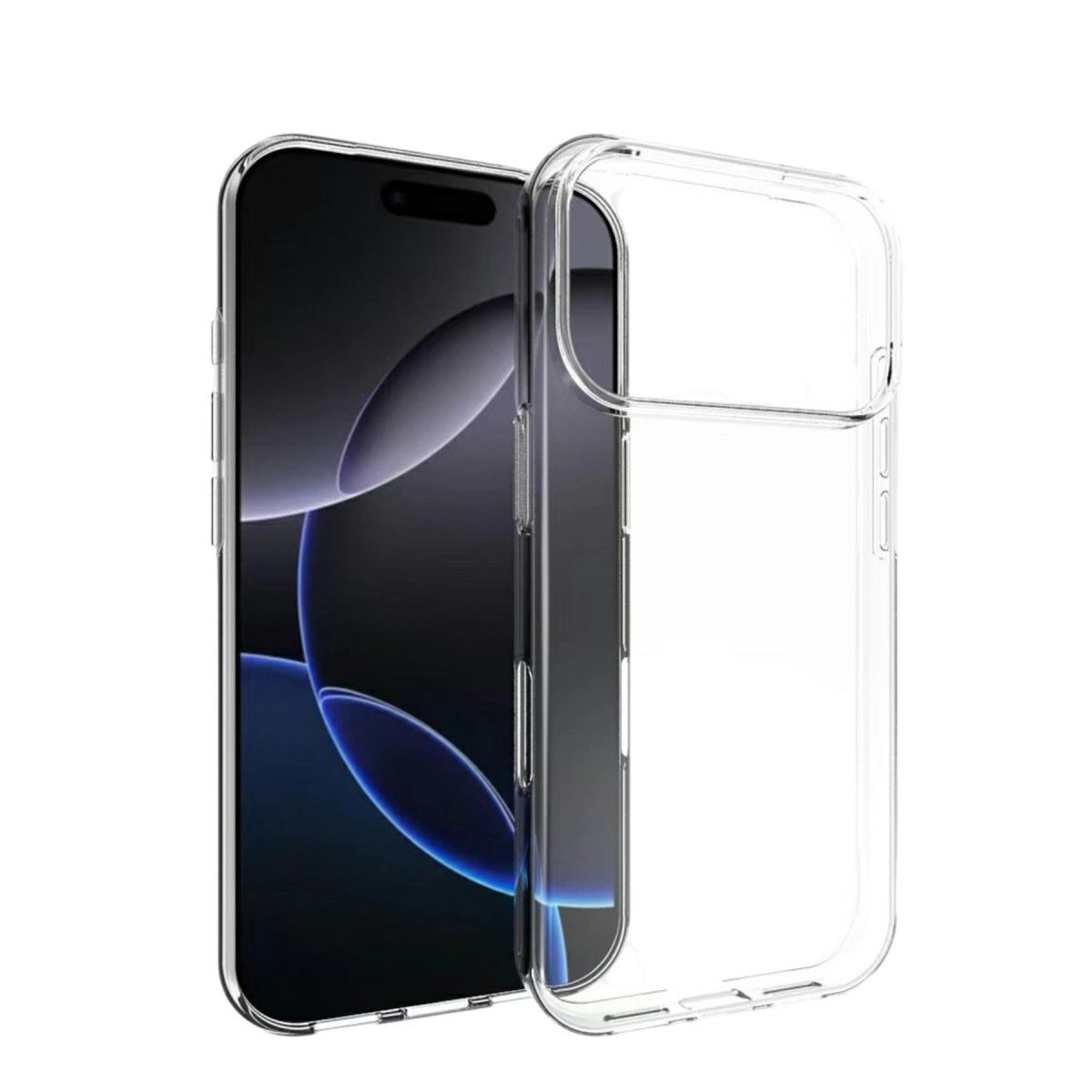 Apple İphone 17 Pro Max Lüx Şeffaf Silikon - Şeffaf
