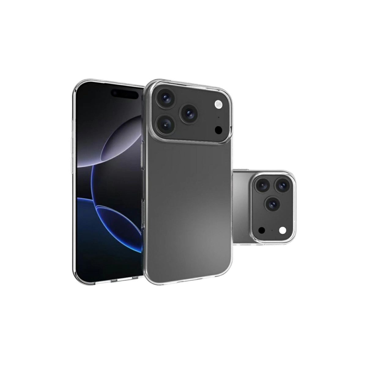 Apple İphone 17 Pro Max Lüx Şeffaf Silikon - Şeffaf