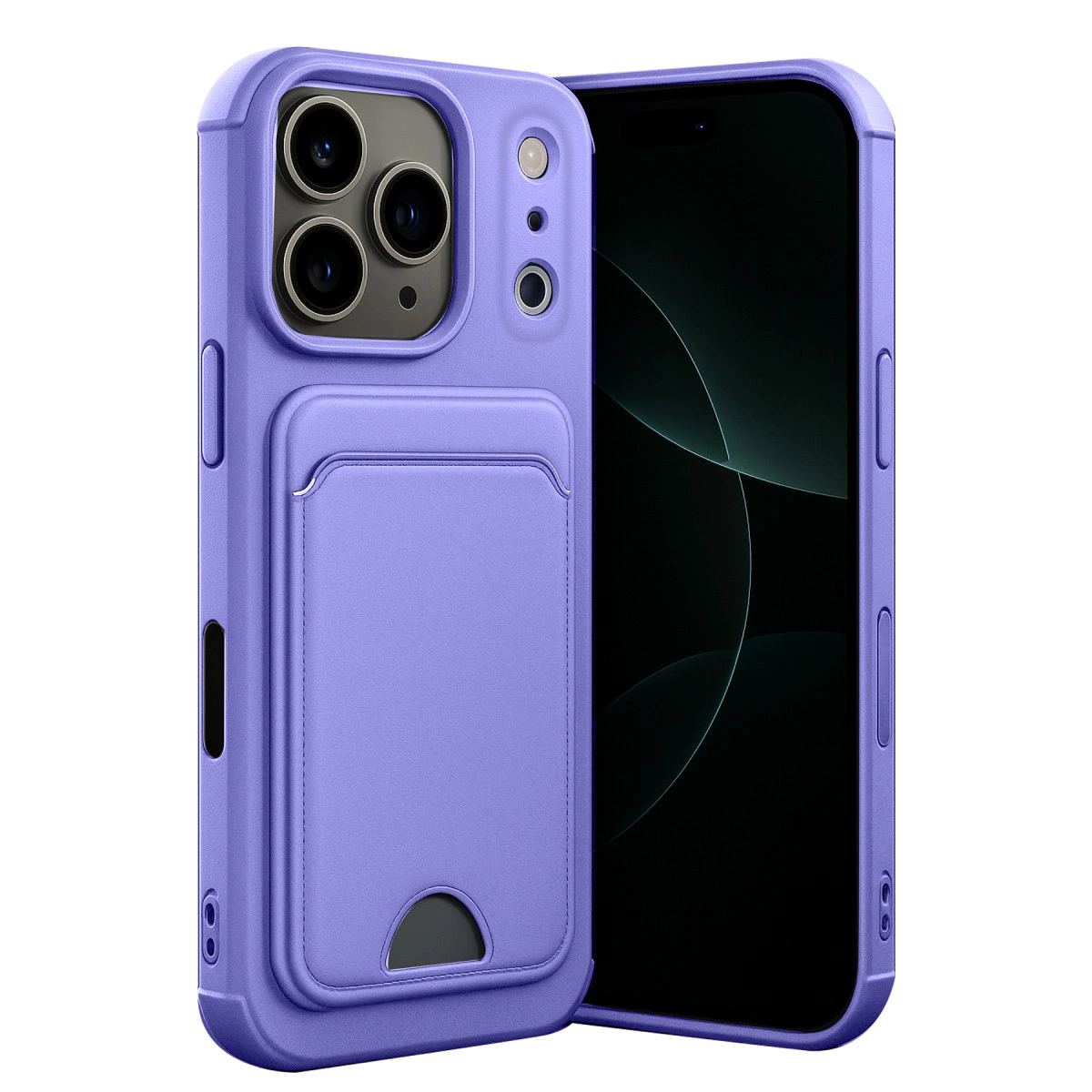 Apple İphone 17 Pro Max Kelvin Kartvizitli Silikon - Lila